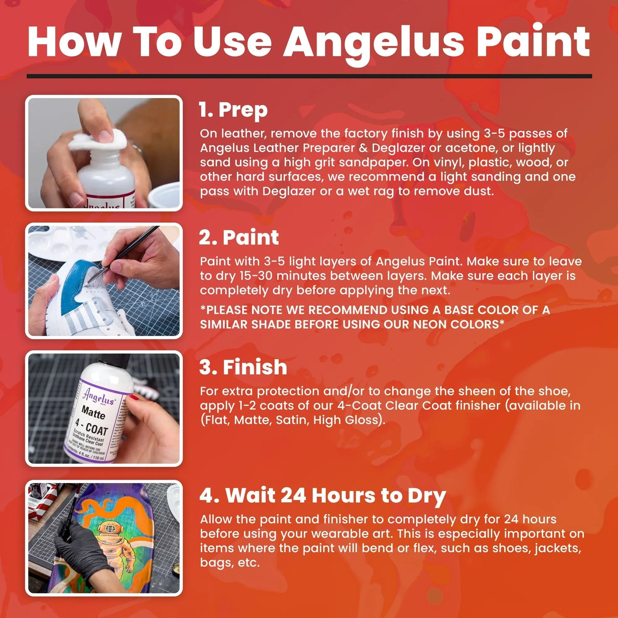Angelus Neon Sunset Yellow Paint