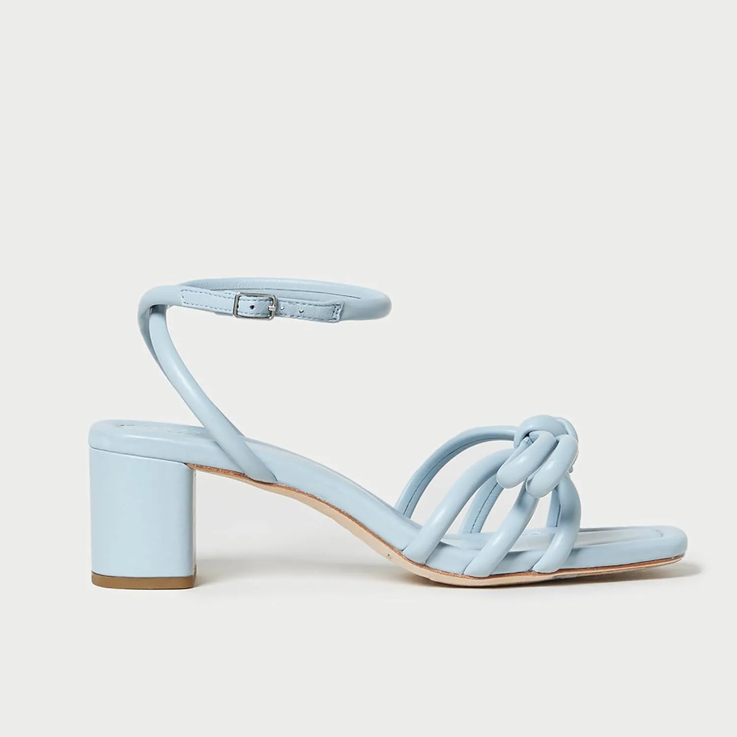 Arqa Bow-embellished Natural Raffia Heeled Sandals for Women Open Squared Toe Block Mid Heel Ankle Strap Sandal Summer Wedding Party Dressy Shoes