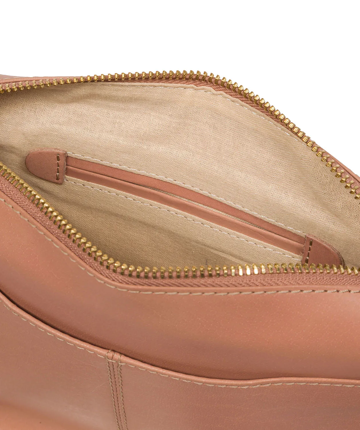 'Aurora' Subtle Pink Leather Cross Body Bag