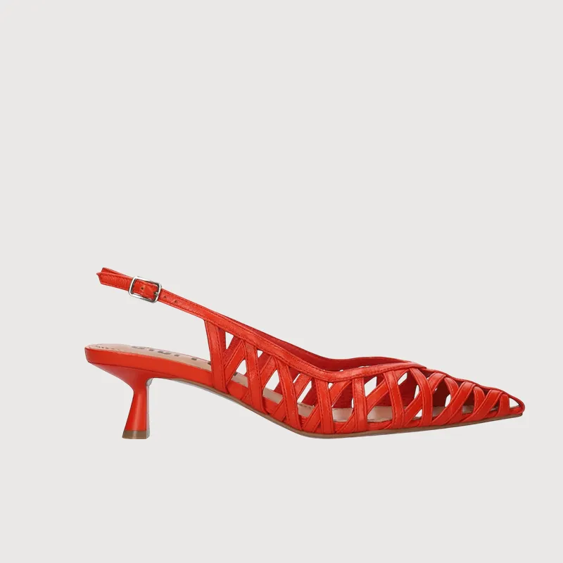 Bibi Lou Liala 45 Red Sling back Heels