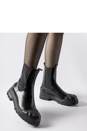 Black insulated massive Albanese ankle boots