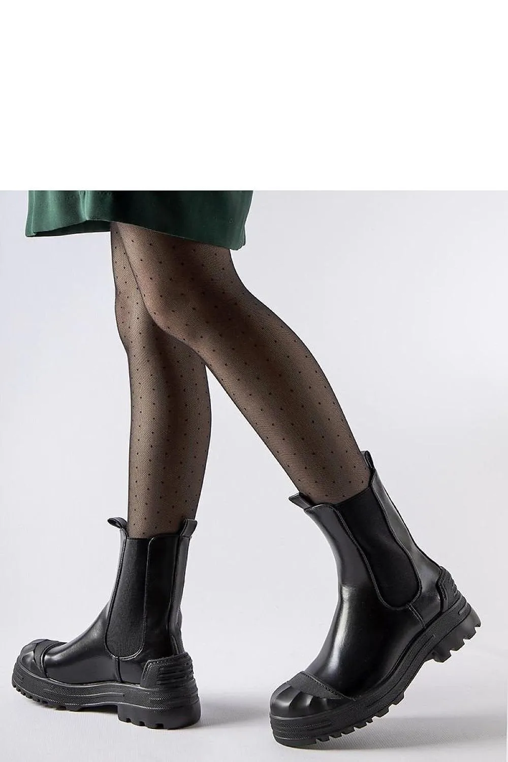 Black insulated massive Albanese ankle boots