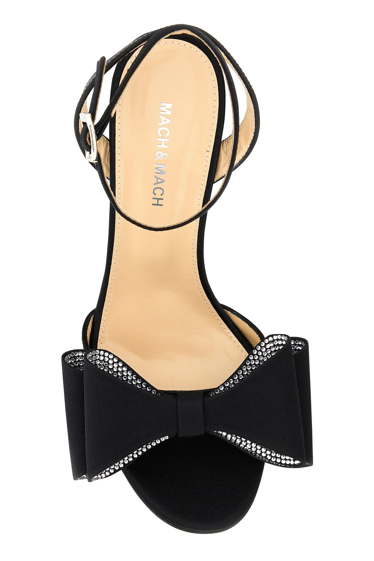 Black satin Le Cadeau sandals