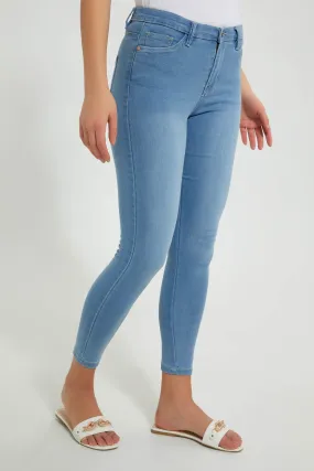 Blue Skinny Mid Wallet Jean