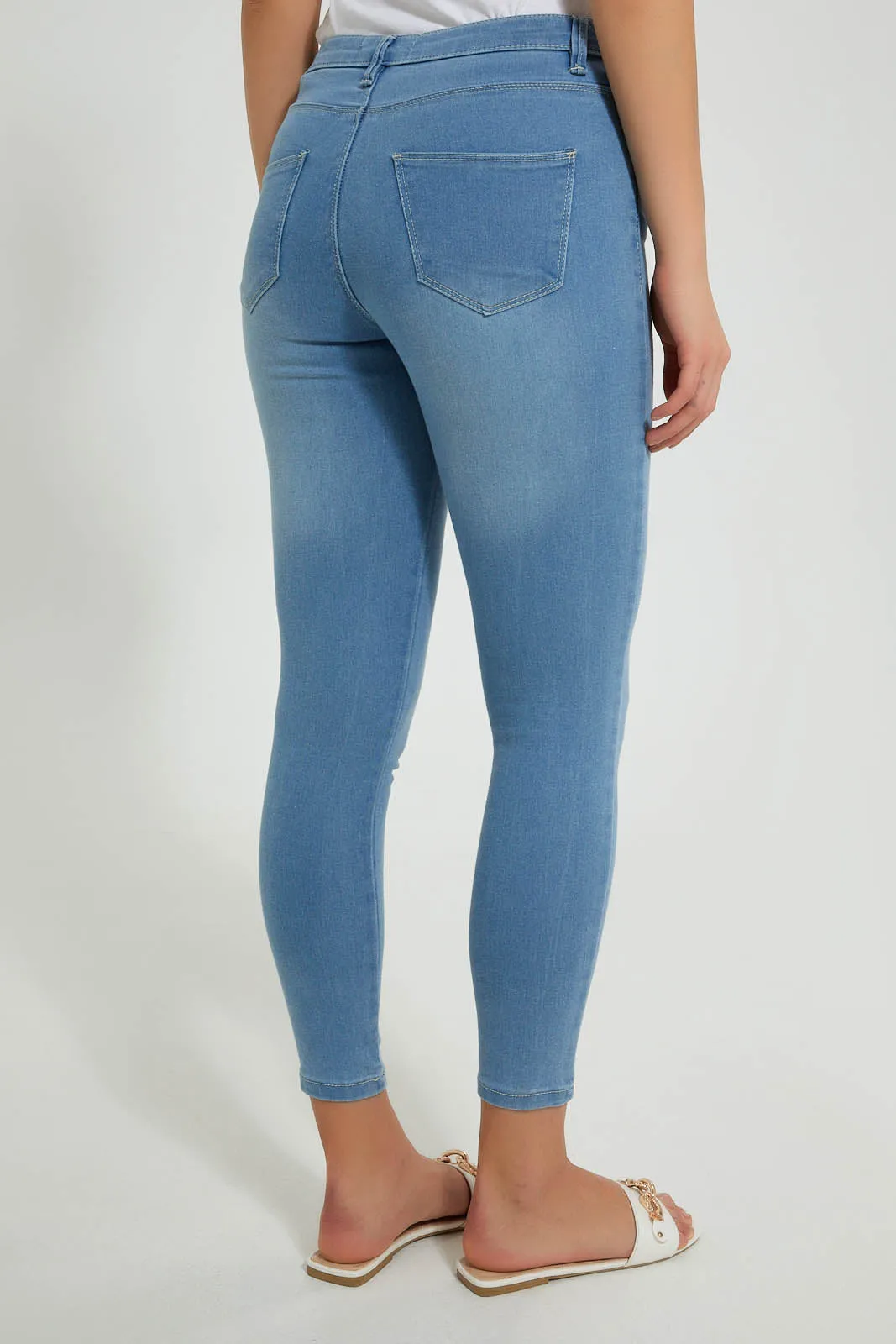 Blue Skinny Mid Wallet Jean