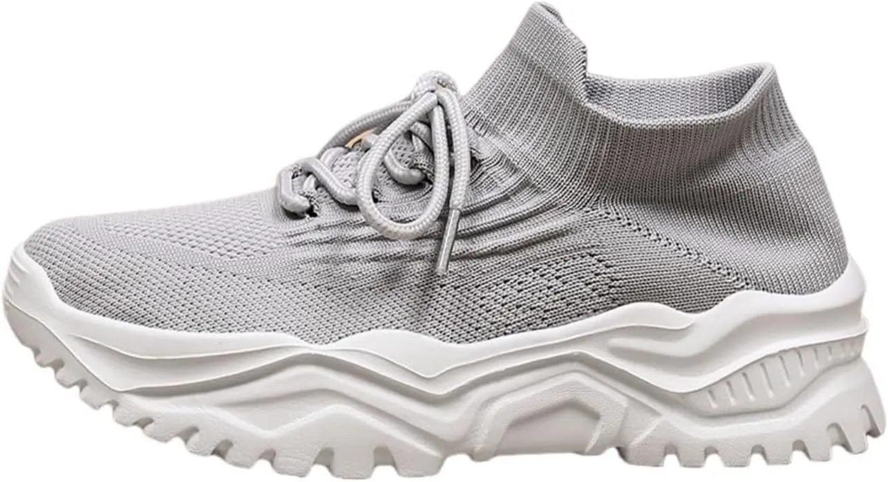 Canbebig Orthopedic Shoes for Women Slip-On Running Shoes Breathable Arch Support Walking Gym Shoe Casual Comfortable Ankle Socks Sneakers