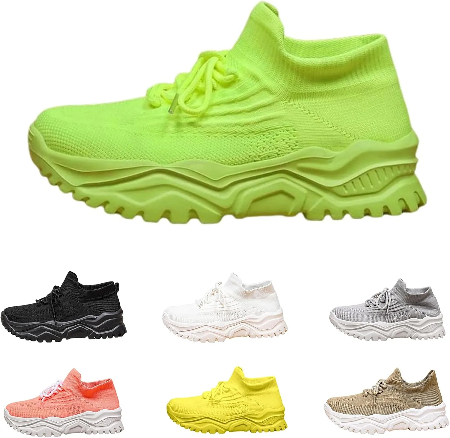 Canbebig Orthopedic Shoes for Women Slip-On Running Shoes Breathable Arch Support Walking Gym Shoe Casual Comfortable Ankle Socks Sneakers