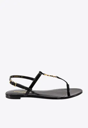 Cassandra Patent Leather Flat Sandals