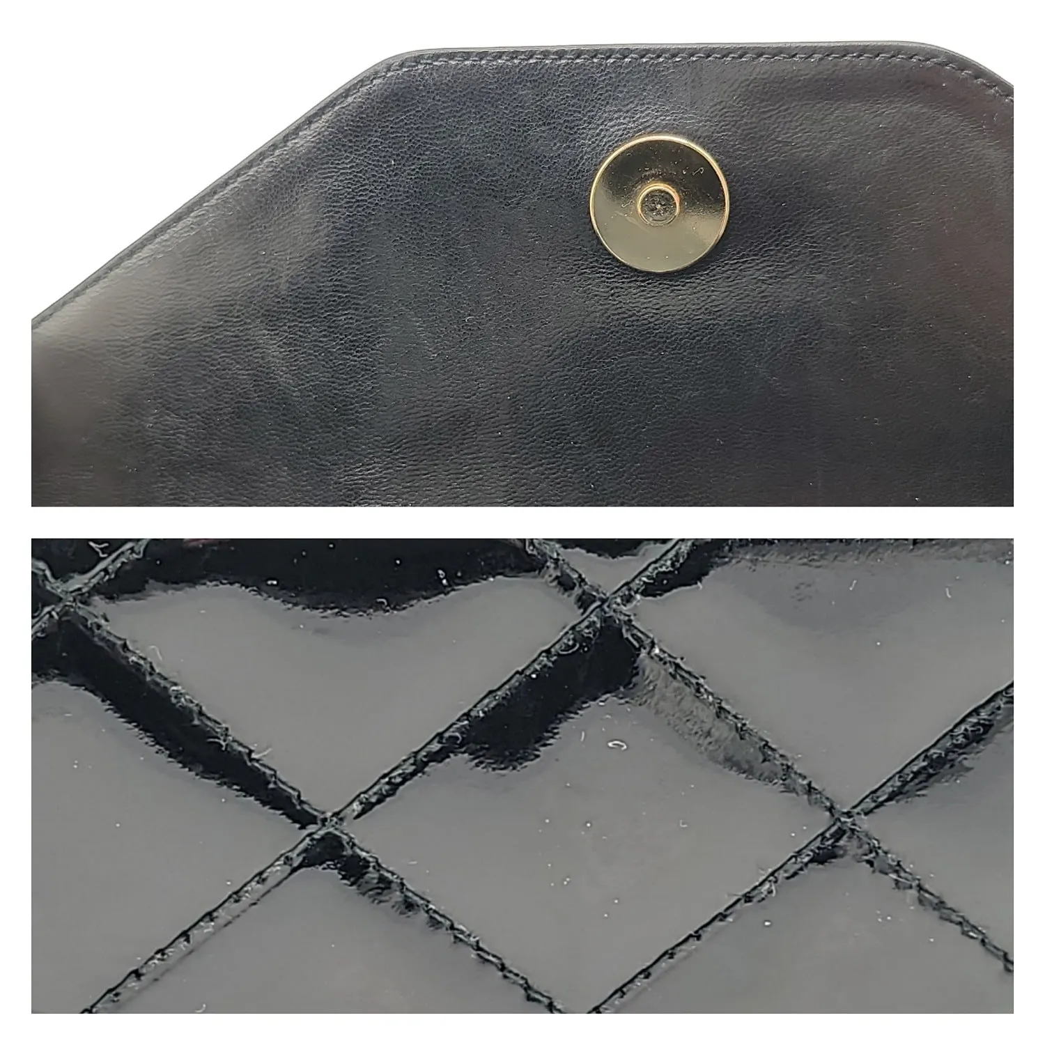 Chanel 90s Quilted Patent Timeless Camera Tassel Crossbody
