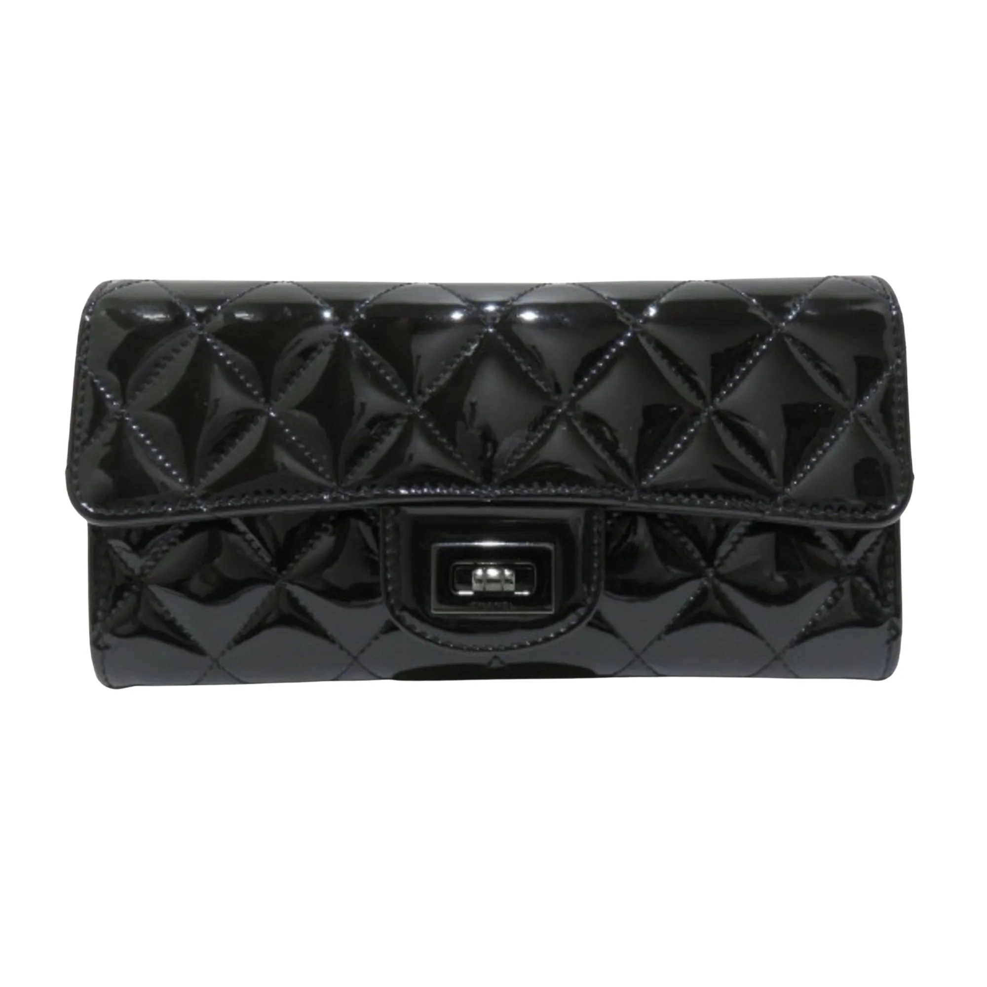 Chanel Black Patent leather  wallet accessories