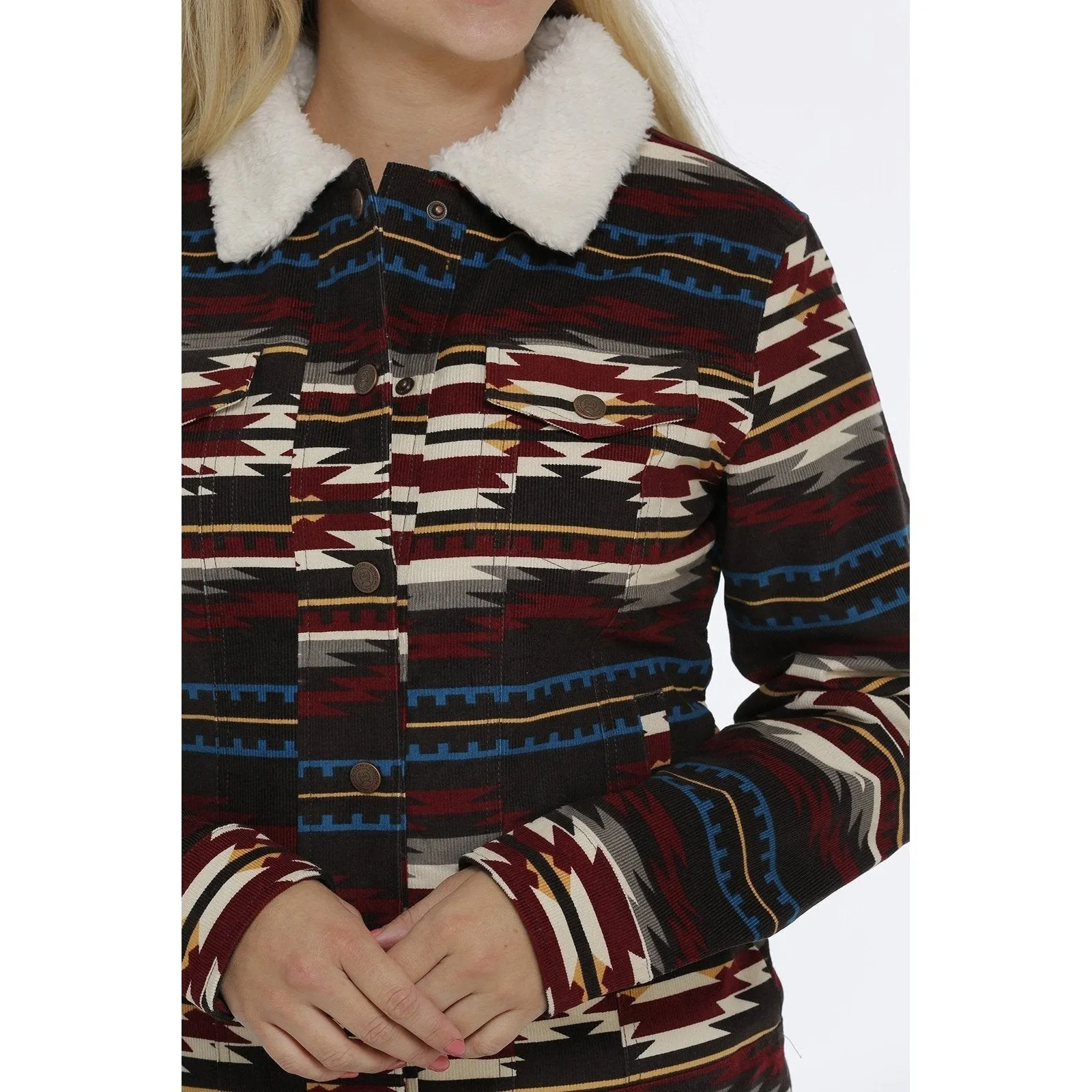 Cinch Women’s Jacket Trucker Corduroy Multi MAJ9878005