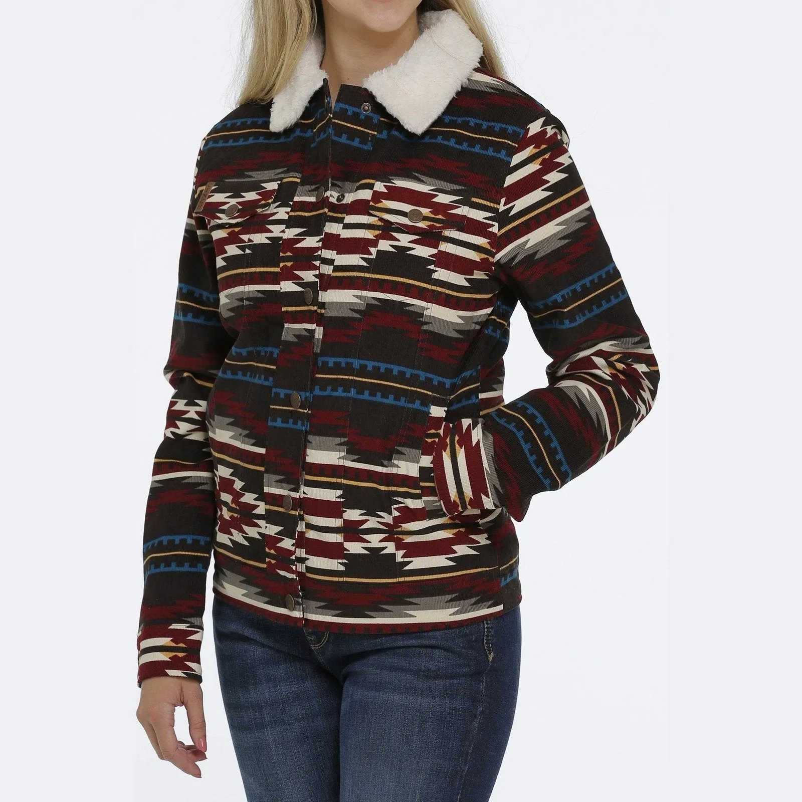 Cinch Women’s Jacket Trucker Corduroy Multi MAJ9878005