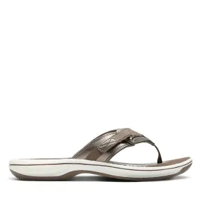 Clarks Women's Breeze Sea Flips- Pewter