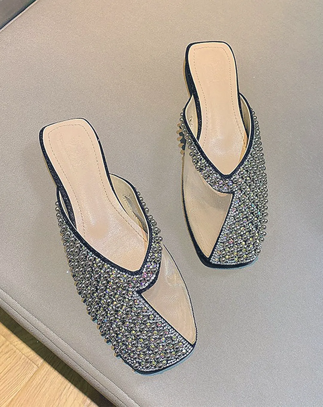 ♀Decorative Design Mule Sandals