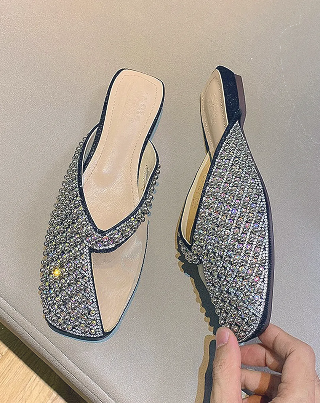 ♀Decorative Design Mule Sandals