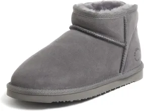 Fireside by Dearfoams Women's Riverland Shearling Fur Lined Mini Ankle Boot with Platform Slipper