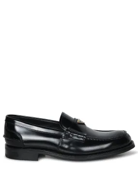 Gold Logo Black Loafer