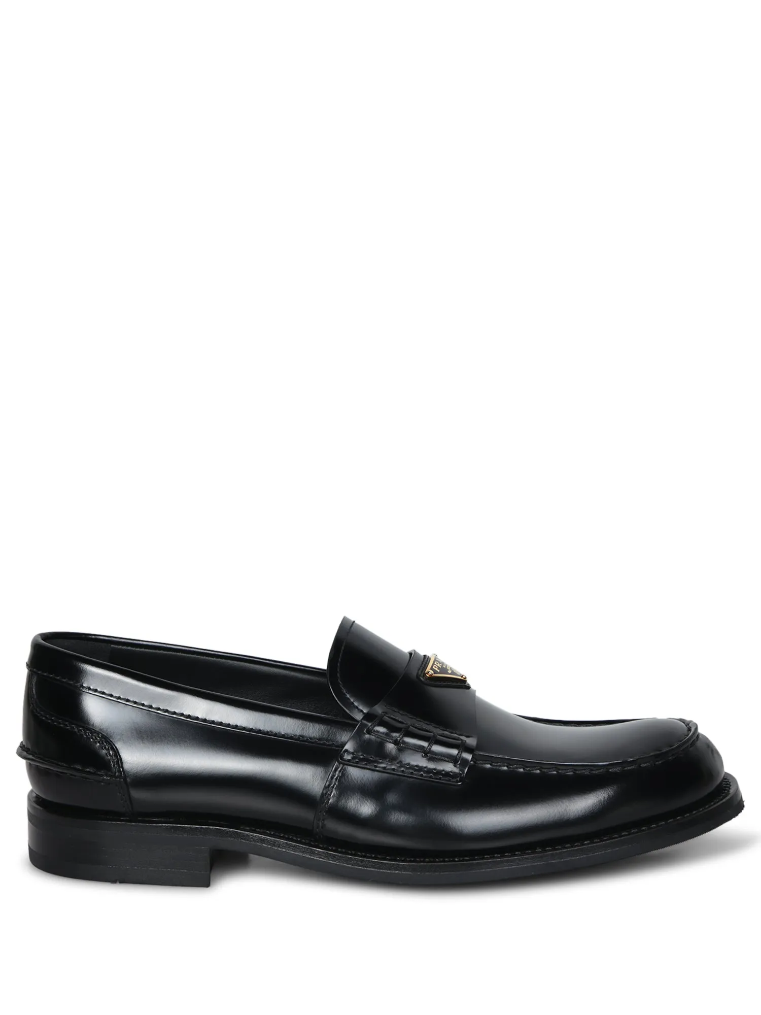 Gold Logo Black Loafer