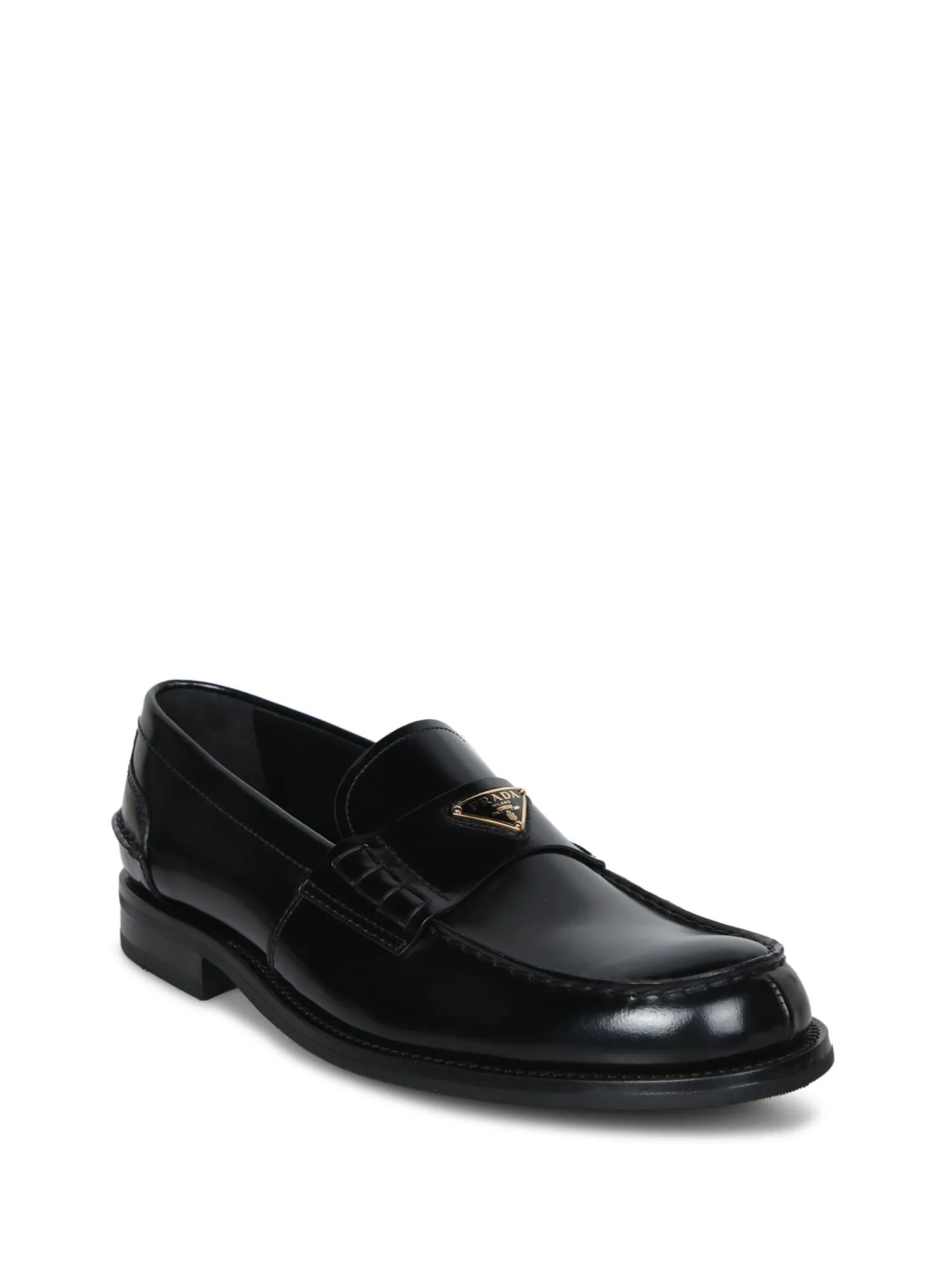 Gold Logo Black Loafer