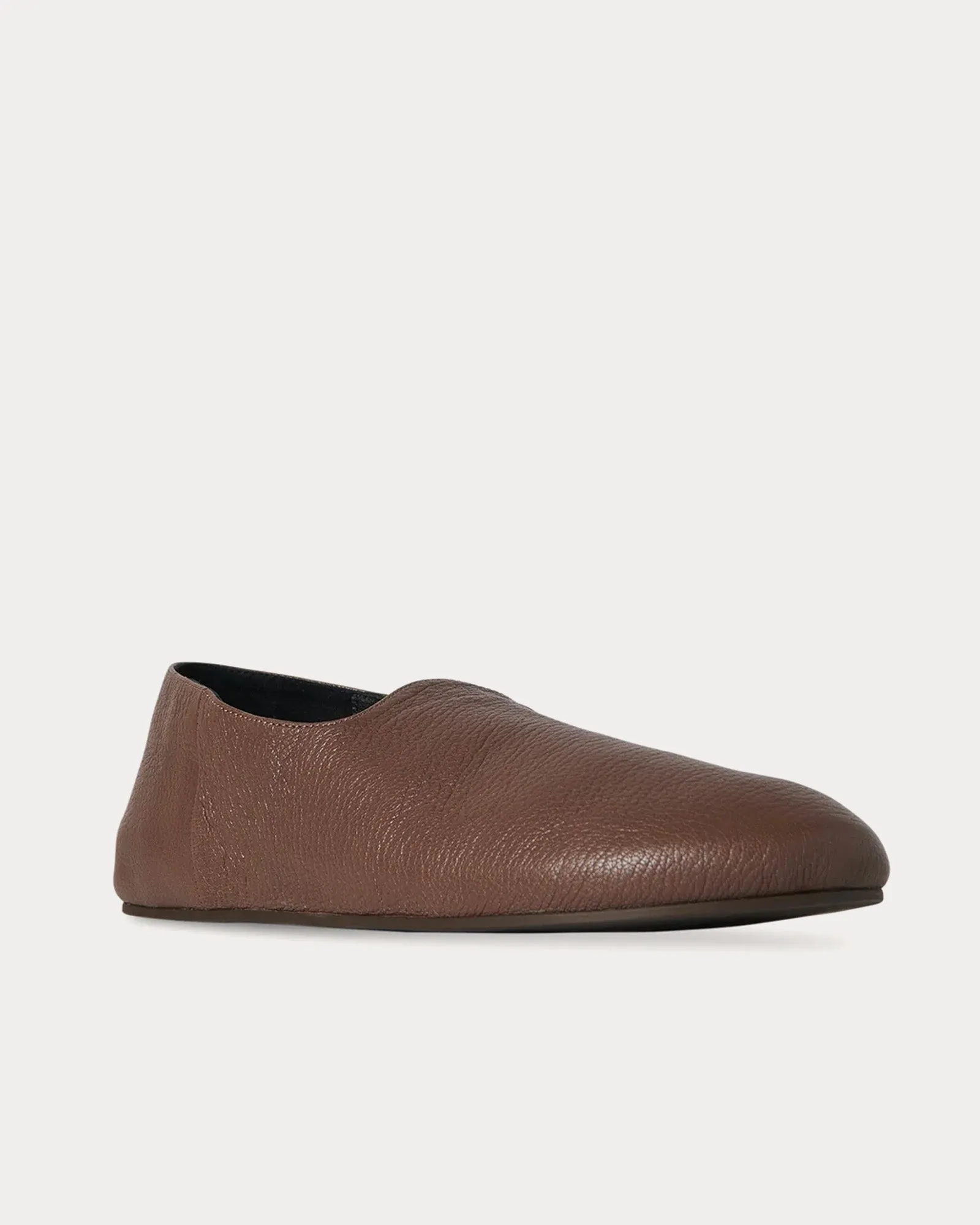 Hugh Leather Light Brown Slip Ons