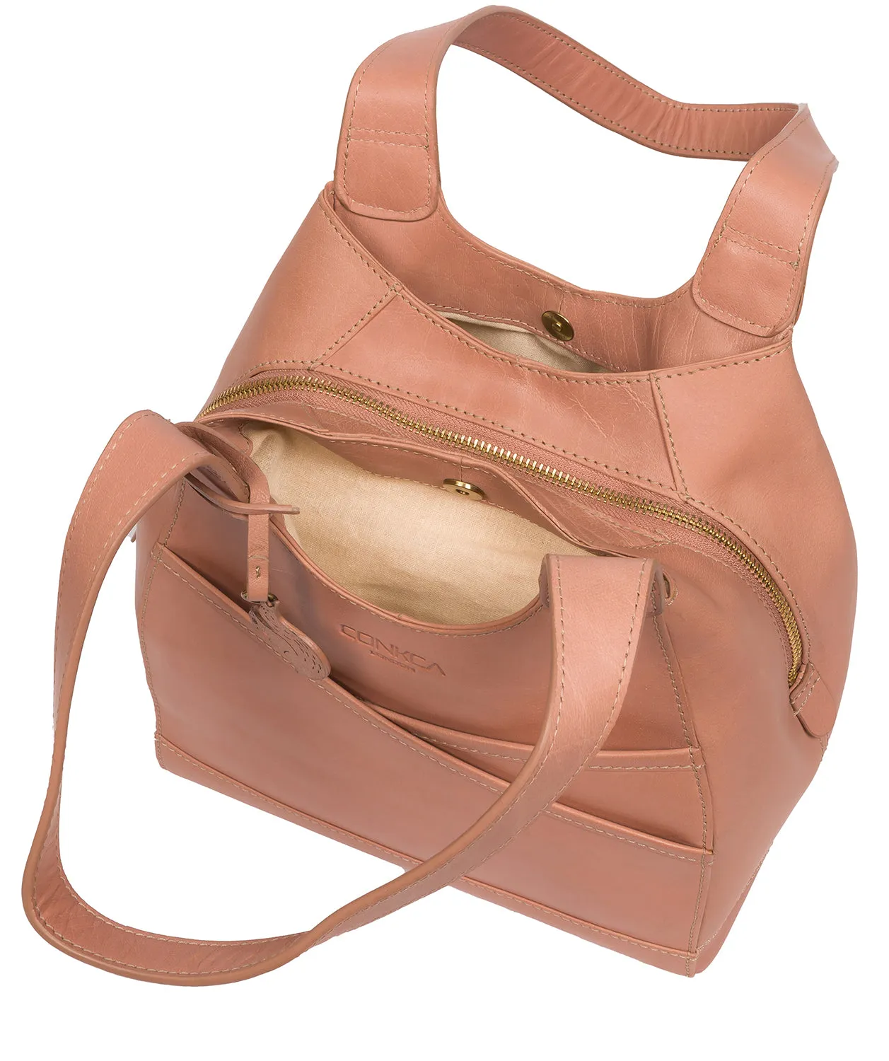 'Juliet' Subtle Pink Leather Handbag
