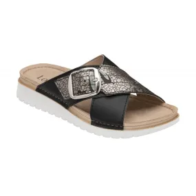 Lotus Marta BLACK Mule Sandal