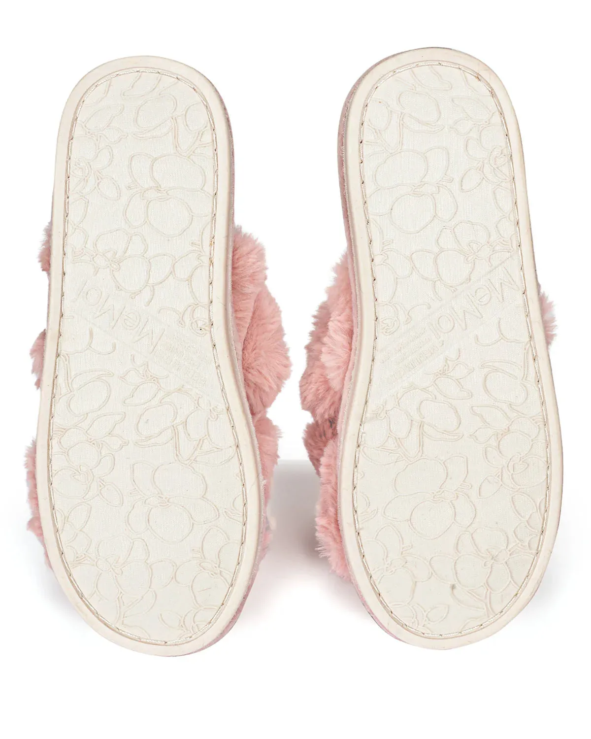 MeMoi Double Cross Plush Slippers