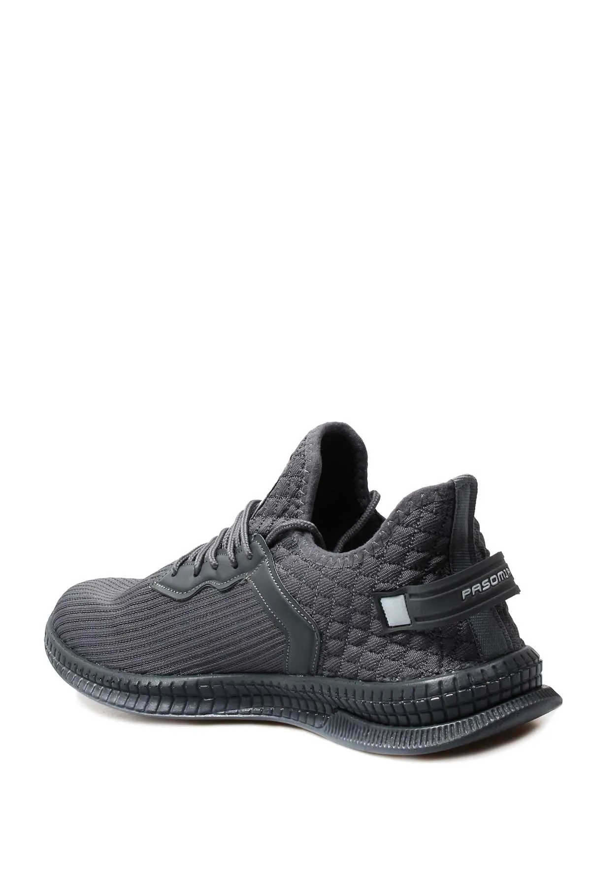 Men's Grey Lace-Up Athletic Mesh Sneakers - Wessi