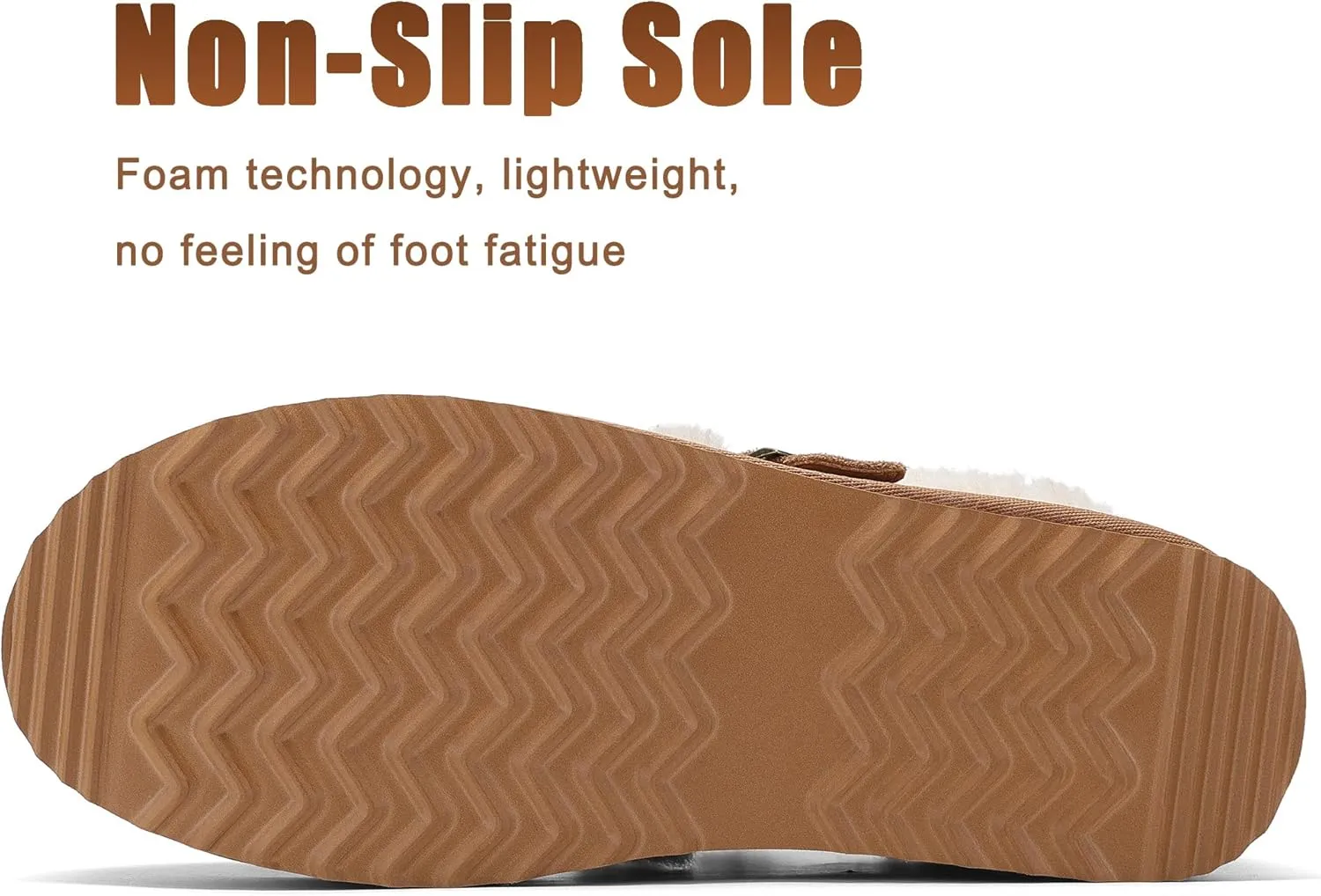 Platform Snow Boots for Women Genuine Suede Water Resistant Winter Warm Cozy Fur Fleece Lined with Adjustable Buckle Short Ankle Fuzzy Boot