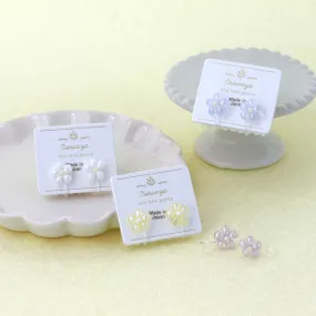 Puffy Pastel Flower Invisible Clip Ons