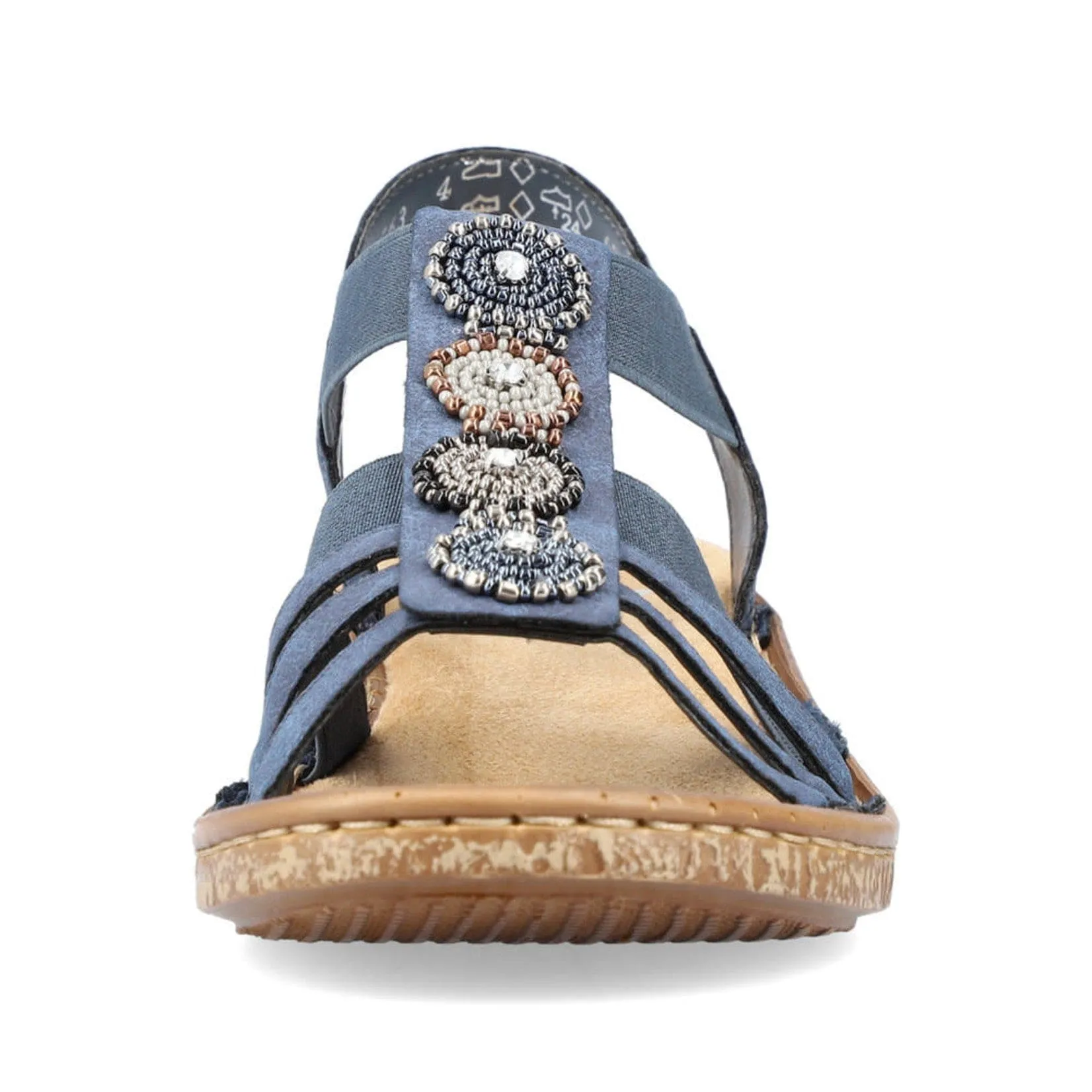 Rieker Women's Elastic Slingback Sandals- Blue
