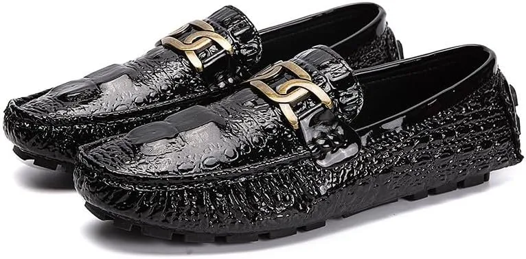 Santimon Mens Casual Leather Penny Loafers Slip on Moccasins Shoes Lightweight Driving Boat Shoes