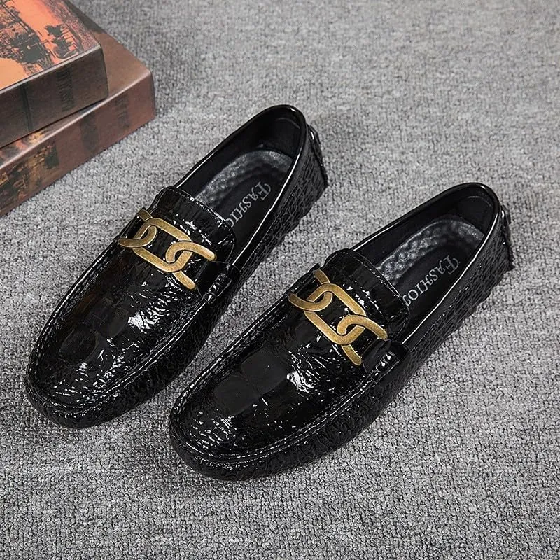 Santimon Mens Casual Leather Penny Loafers Slip on Moccasins Shoes Lightweight Driving Boat Shoes