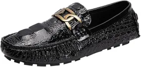 Santimon Mens Casual Leather Penny Loafers Slip on Moccasins Shoes Lightweight Driving Boat Shoes