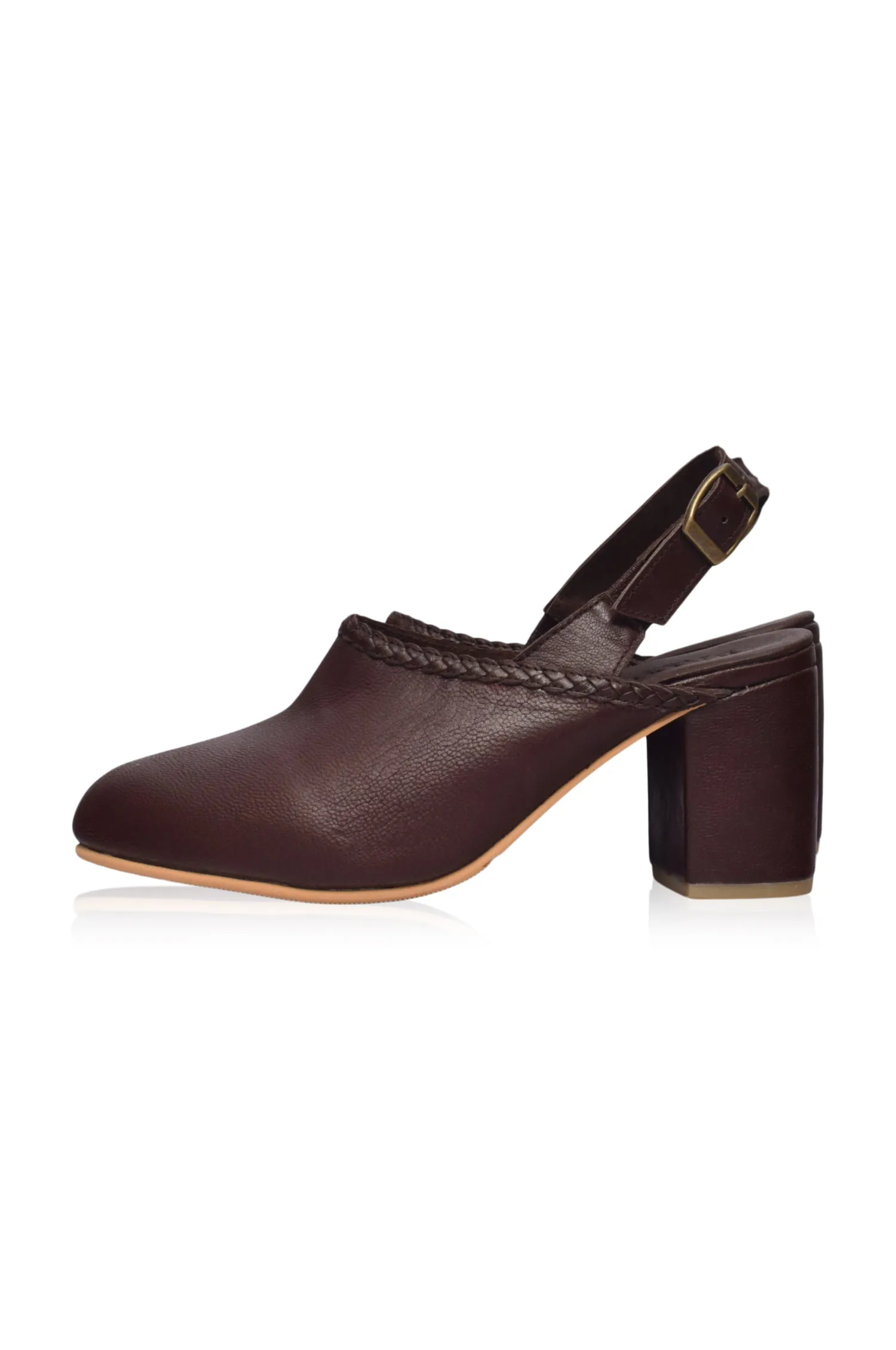 Savage Leather Slingback Heels (Sz. 4, 7.5 & 9)