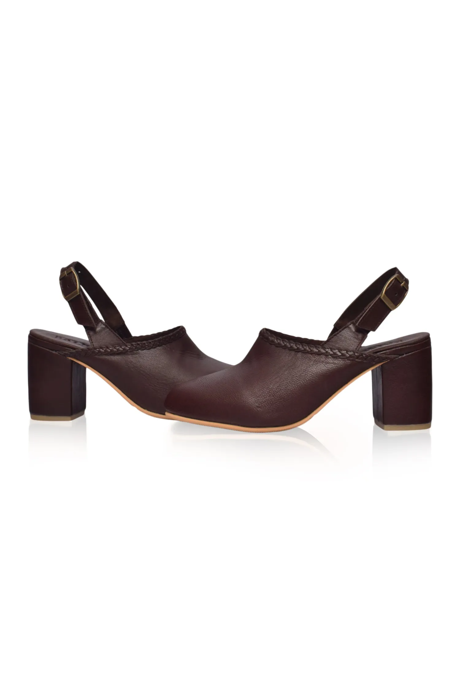 Savage Leather Slingback Heels (Sz. 4, 7.5 & 9)