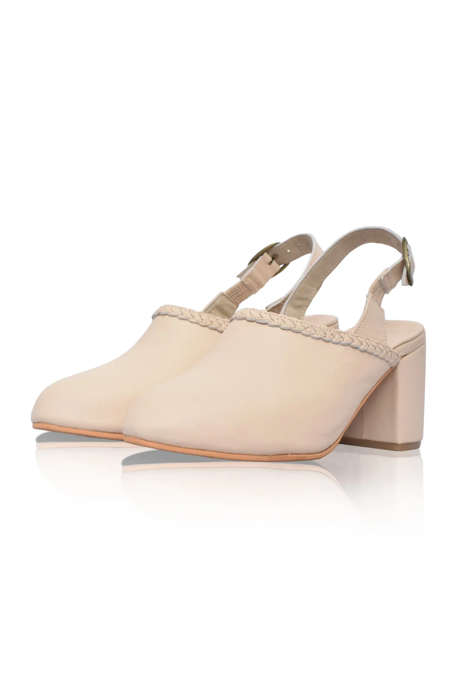 Savage Leather Slingback Heels (Sz. 4, 7.5 & 9)