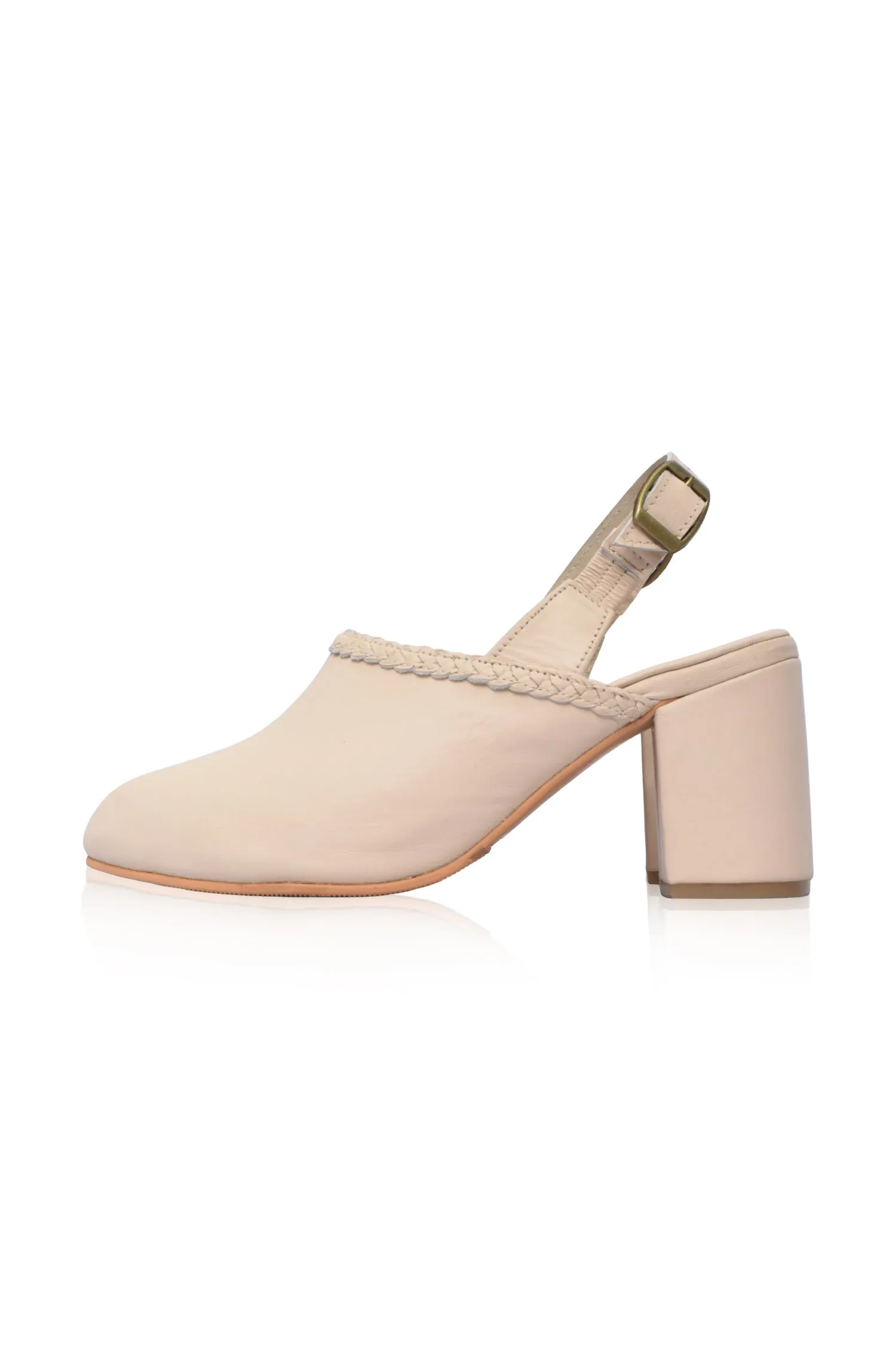 Savage Leather Slingback Heels (Sz. 4, 7.5 & 9)