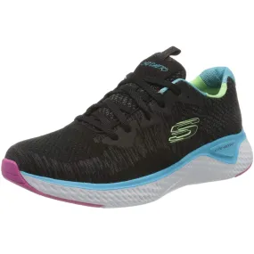 Skechers Solar Fuse Brisk Escape Black Multi Womens Trainers Sneakers