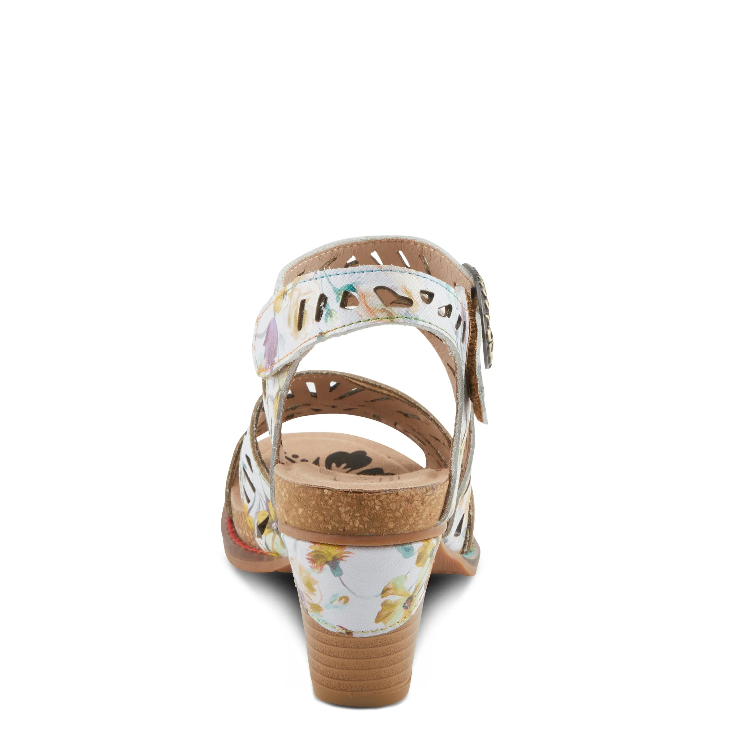 Spring Step Shoes  L'Artiste Abreeze Sandals Women’s Leather Floral 2.25" Heel