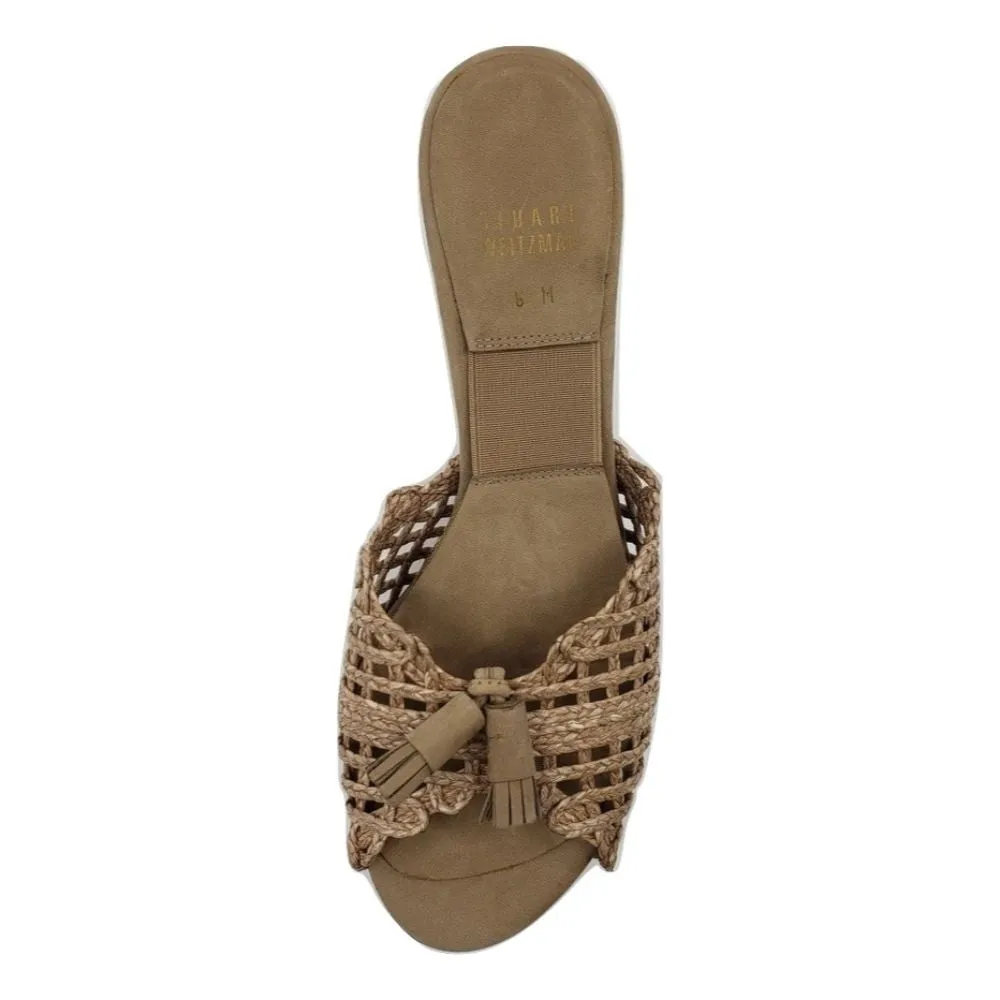 Stringtass Camel Twine Stuart Weitzman Slide Sandals