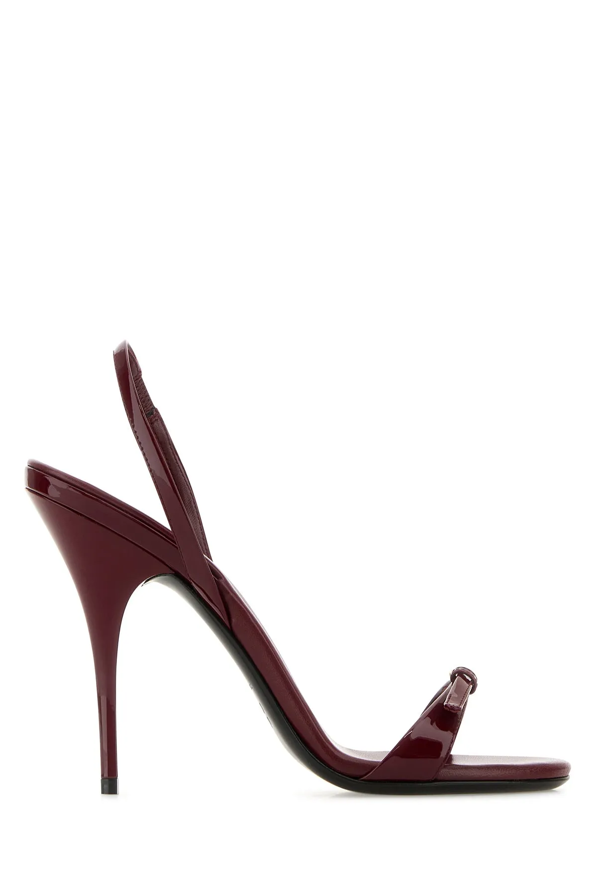 Tyrian purple leather sandals