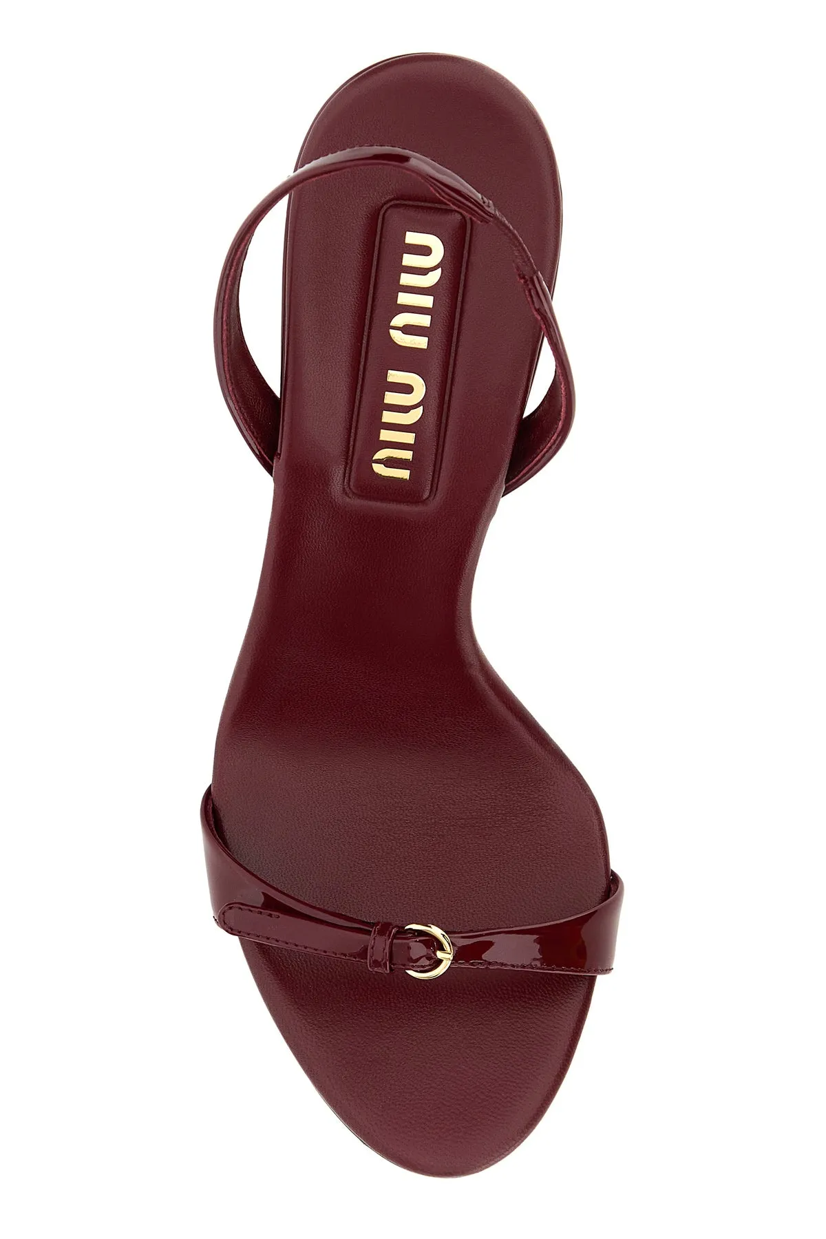 Tyrian purple leather sandals