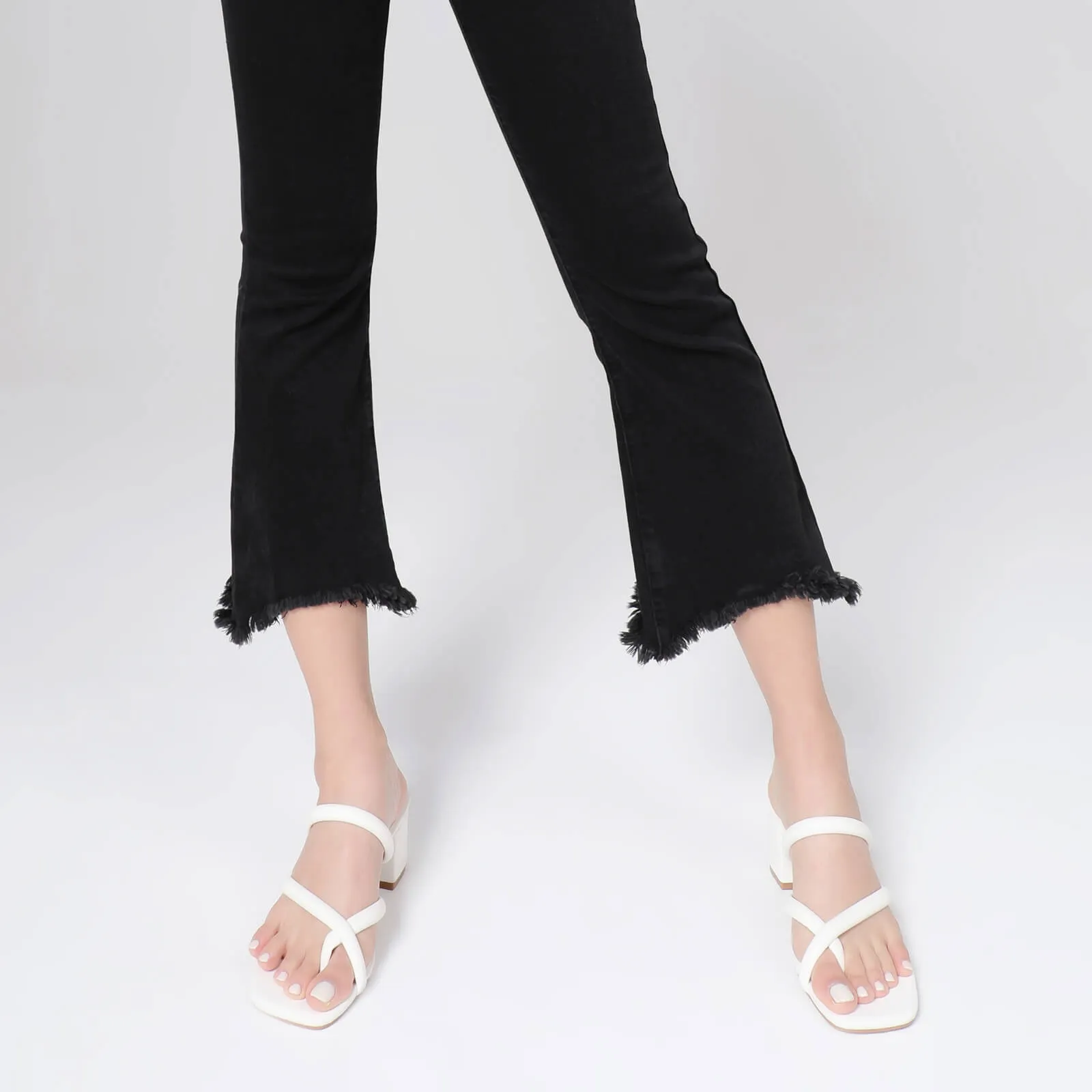 Women Low Block Slides Mules