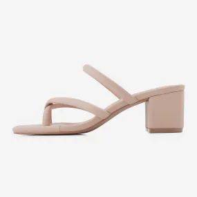 Women Low Block Slides Mules