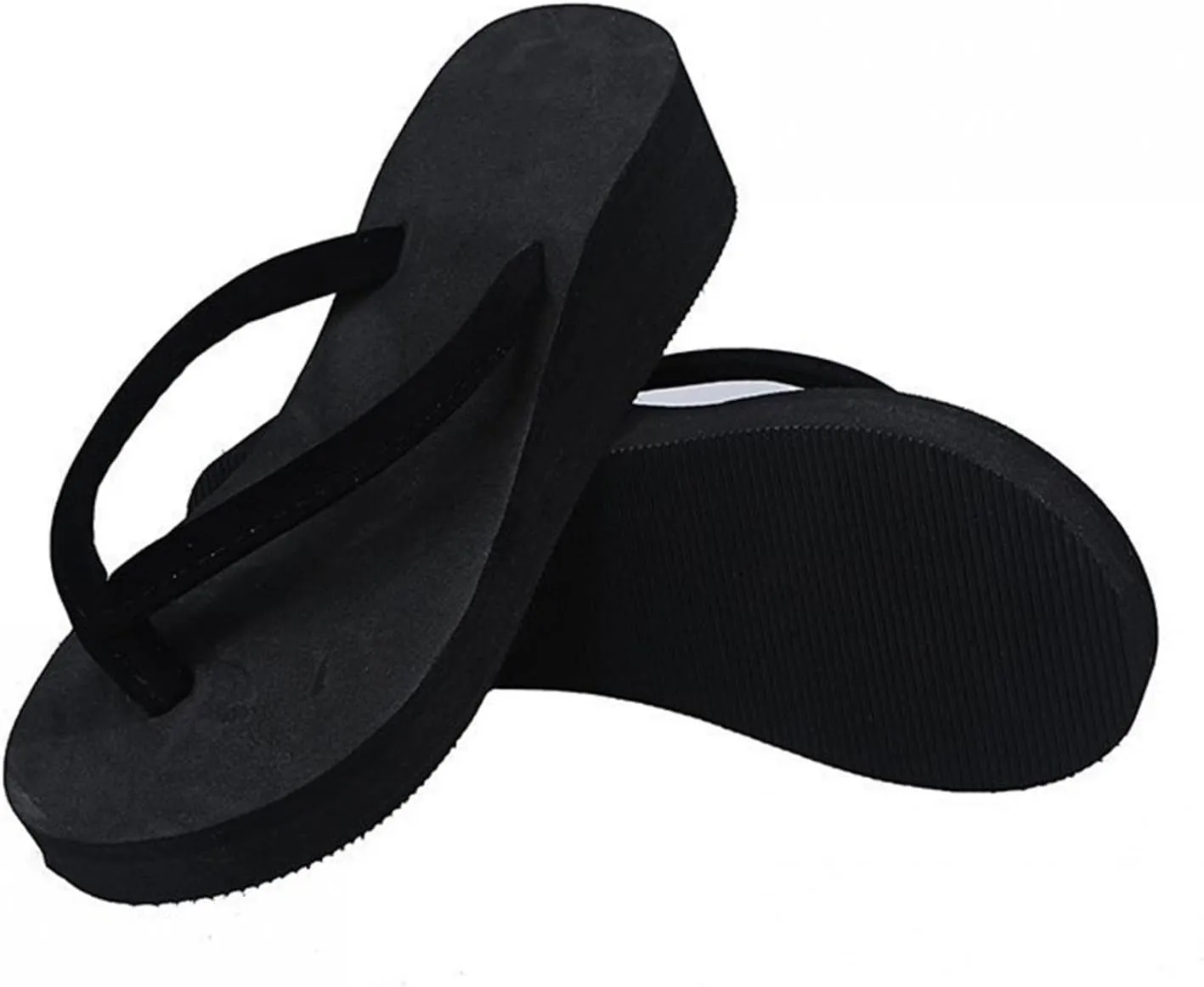 Women Platform Flip Flops Wedge Flip Flops Pool Thongs Lightweight Summer Beach Sandals Wedge Slipper Shoes