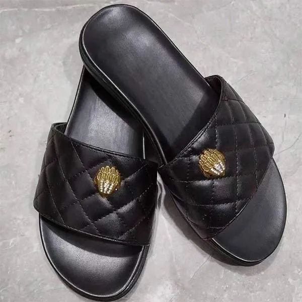Women's One-Shaped Mosaic Multicolored Eagle Decorative Slippers 24203063C